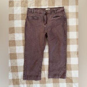 Womens Stylish Purple/Maroon color cropped Jean pants Luvamia XL